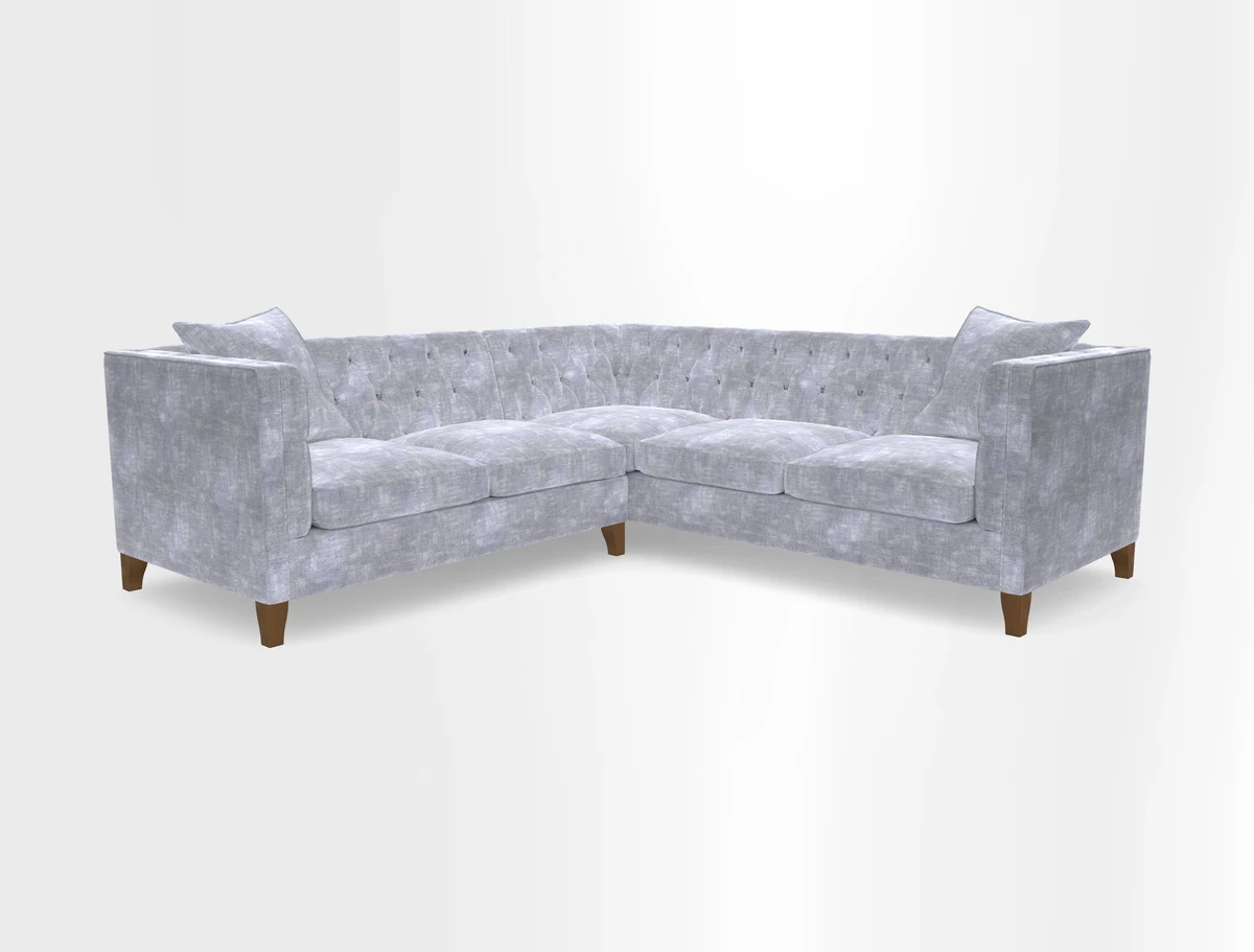 Haresfield Corner Sofa in Two Tone Plain Biscuit