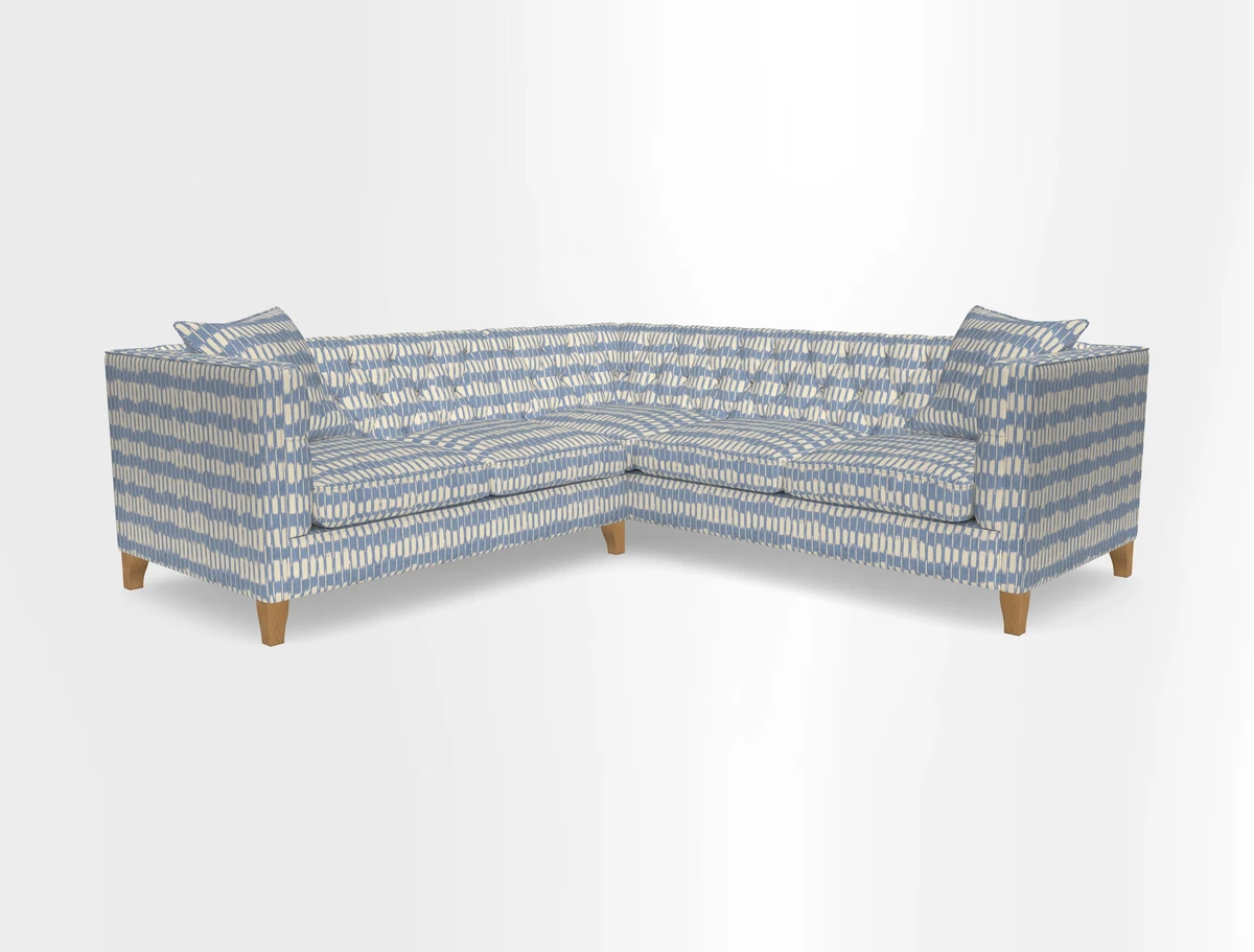 Haresfield Corner Sofa in Two Tone Plain Biscuit