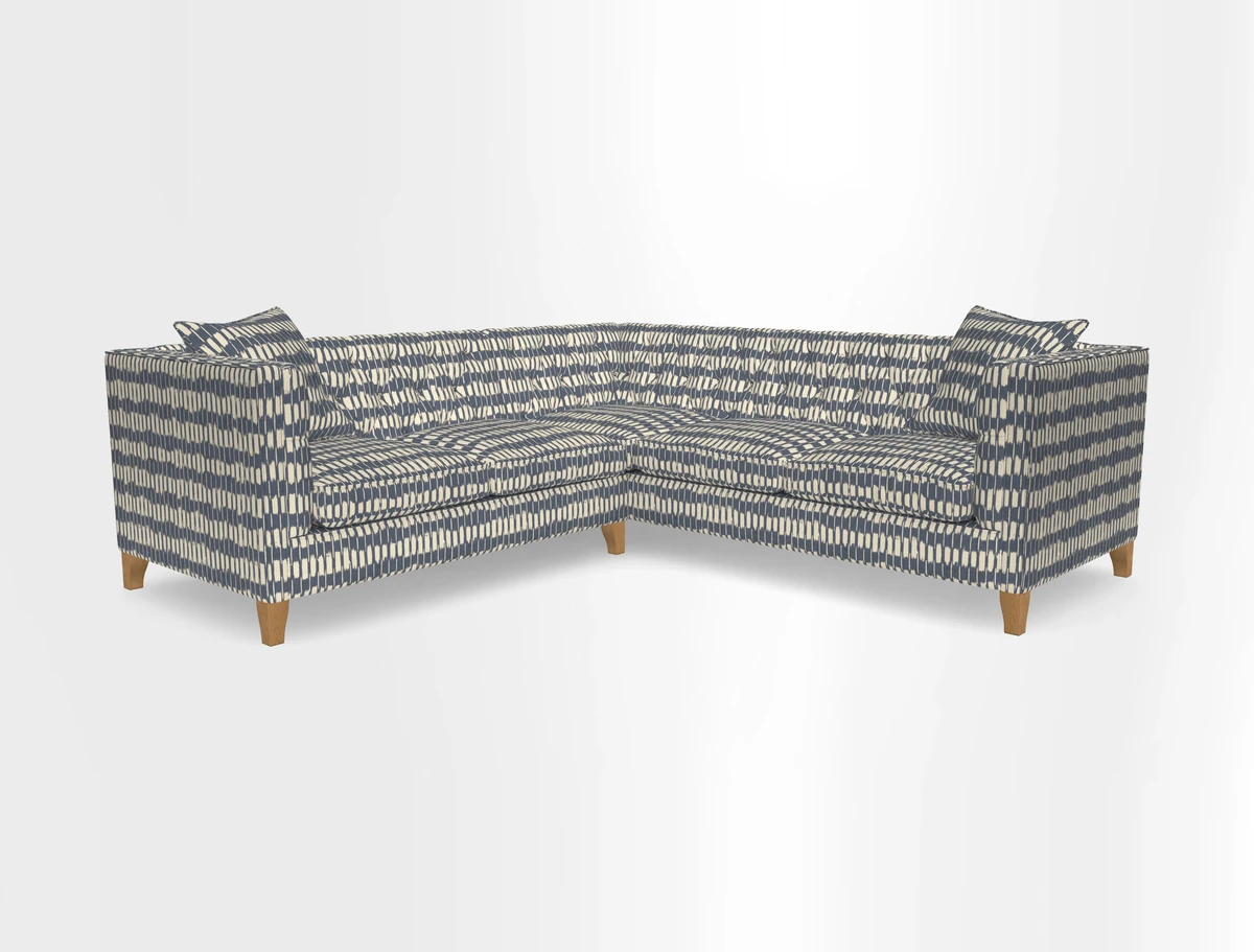 Haresfield Corner Sofa in Two Tone Plain Biscuit