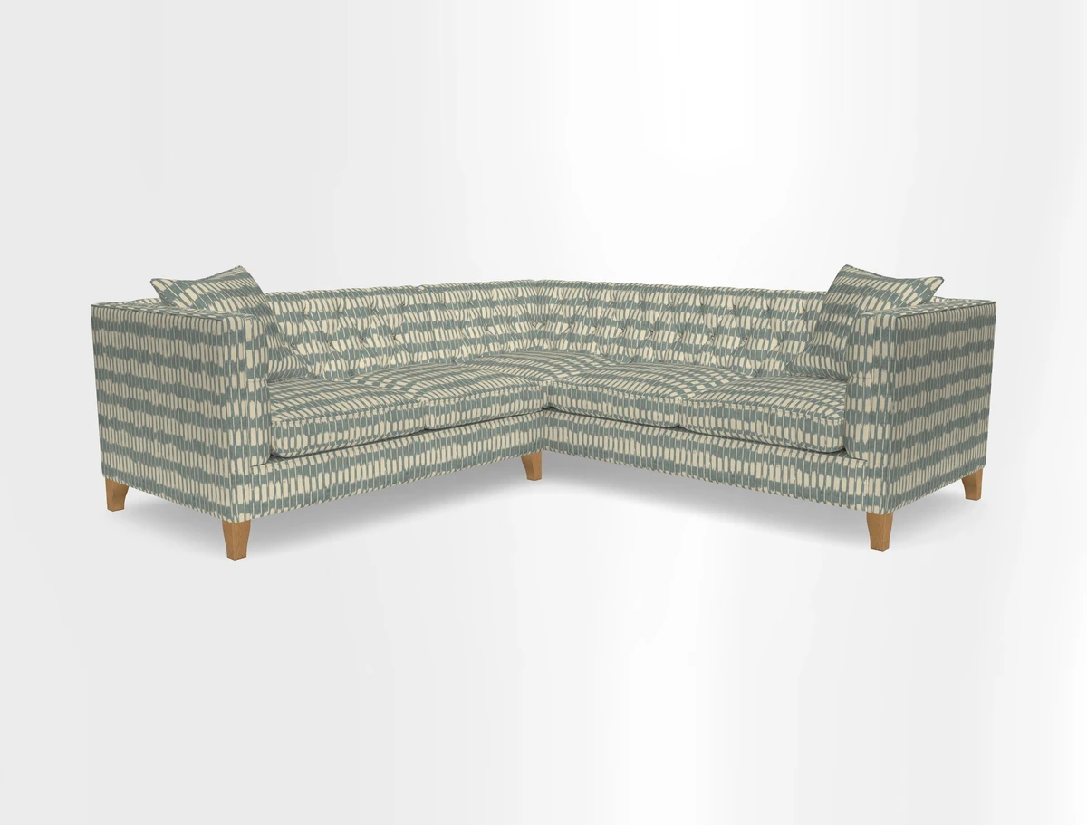 Haresfield Corner Sofa in Two Tone Plain Biscuit