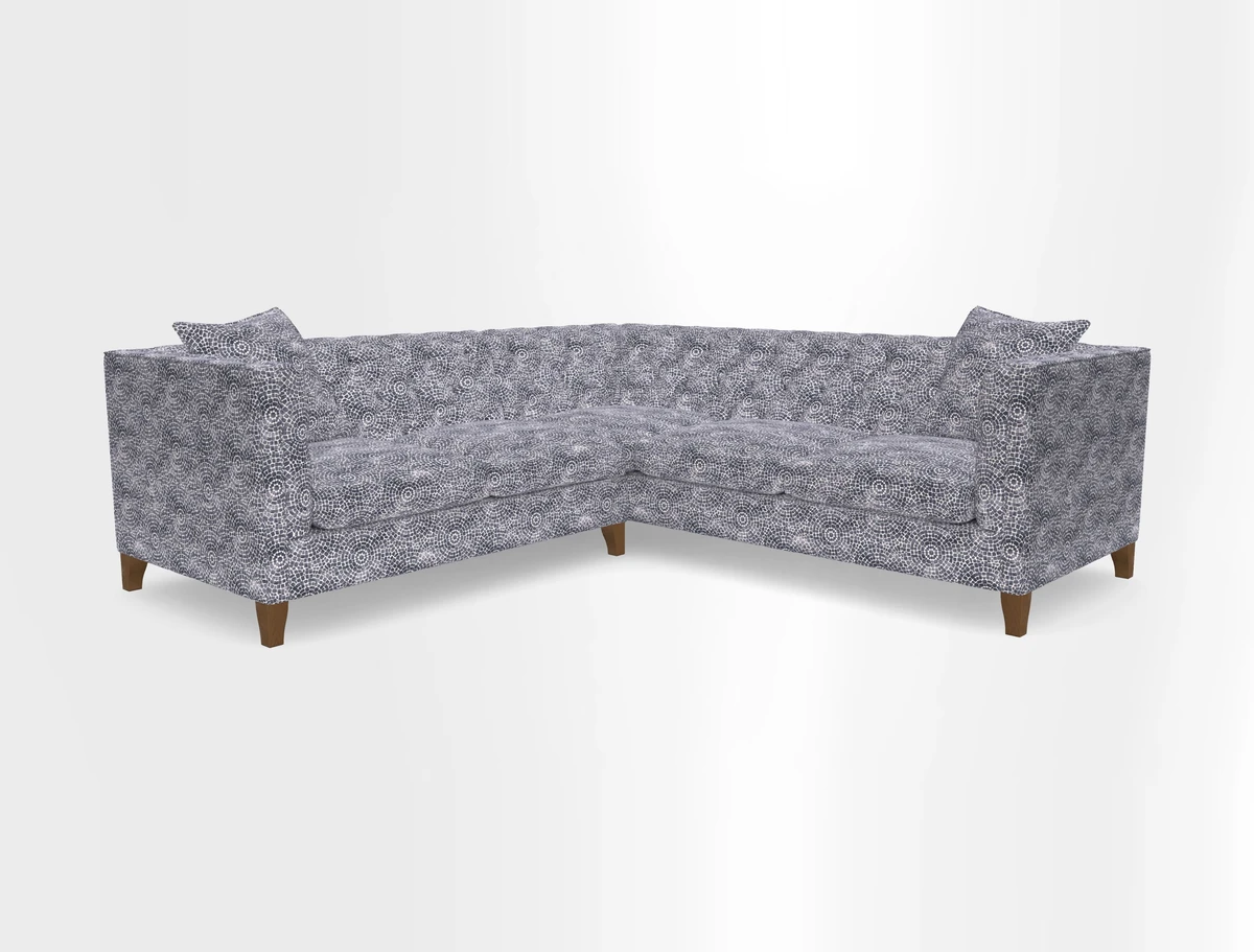 Haresfield Corner Sofa in Two Tone Plain Biscuit