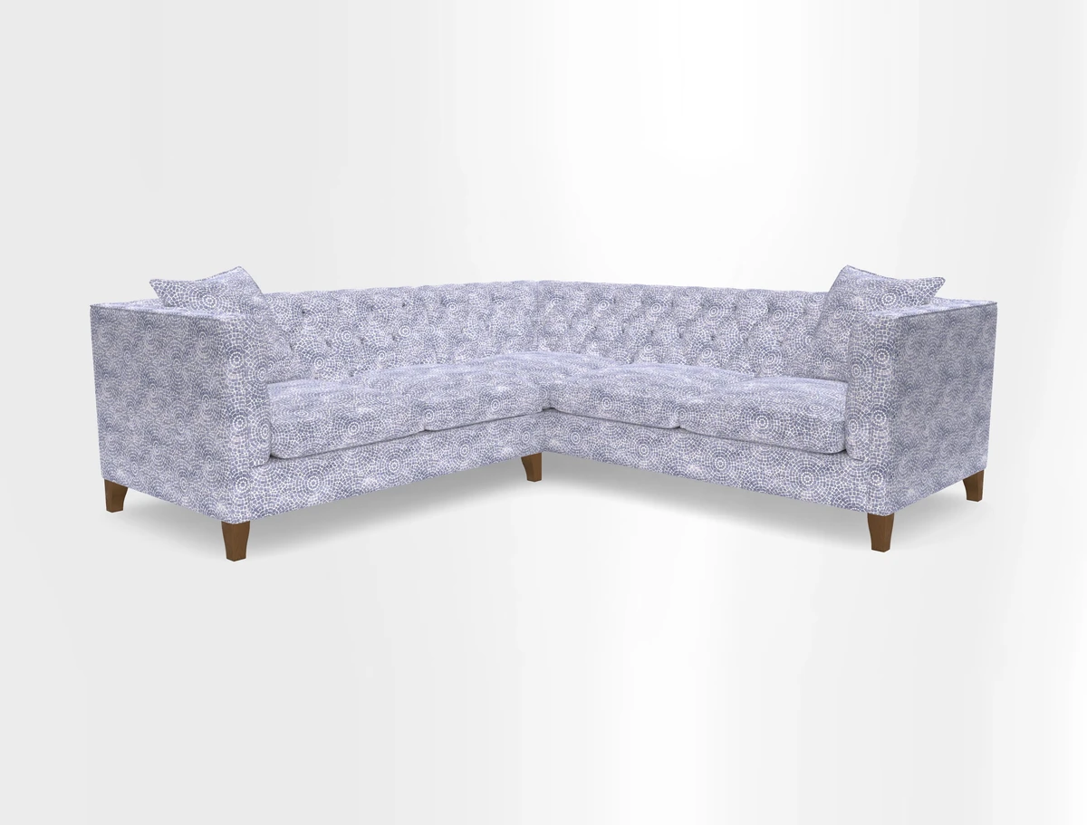 Haresfield Corner Sofa in Two Tone Plain Biscuit