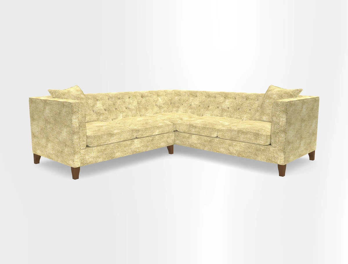 Haresfield Corner Sofa in Two Tone Plain Biscuit