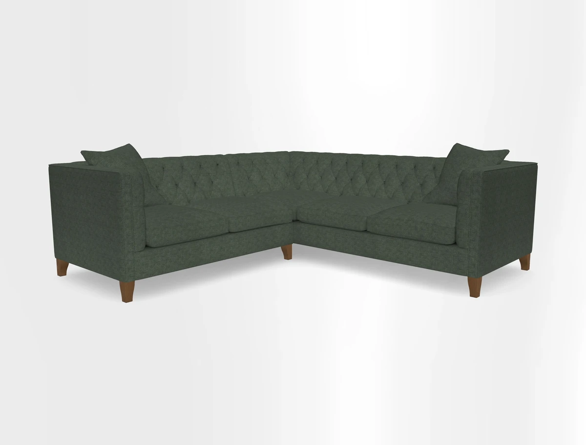Haresfield Corner Sofa in Two Tone Plain Biscuit