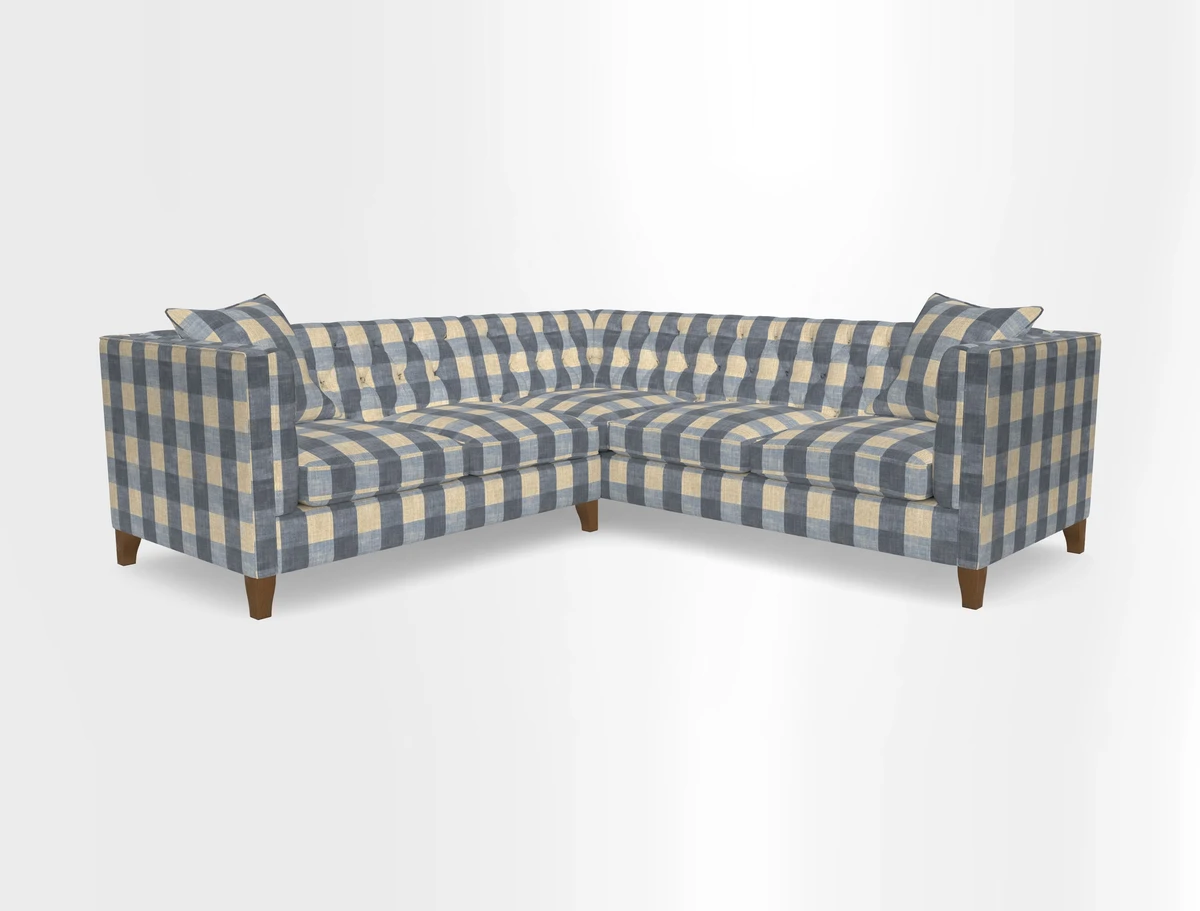 Haresfield Corner Sofa in Two Tone Plain Biscuit