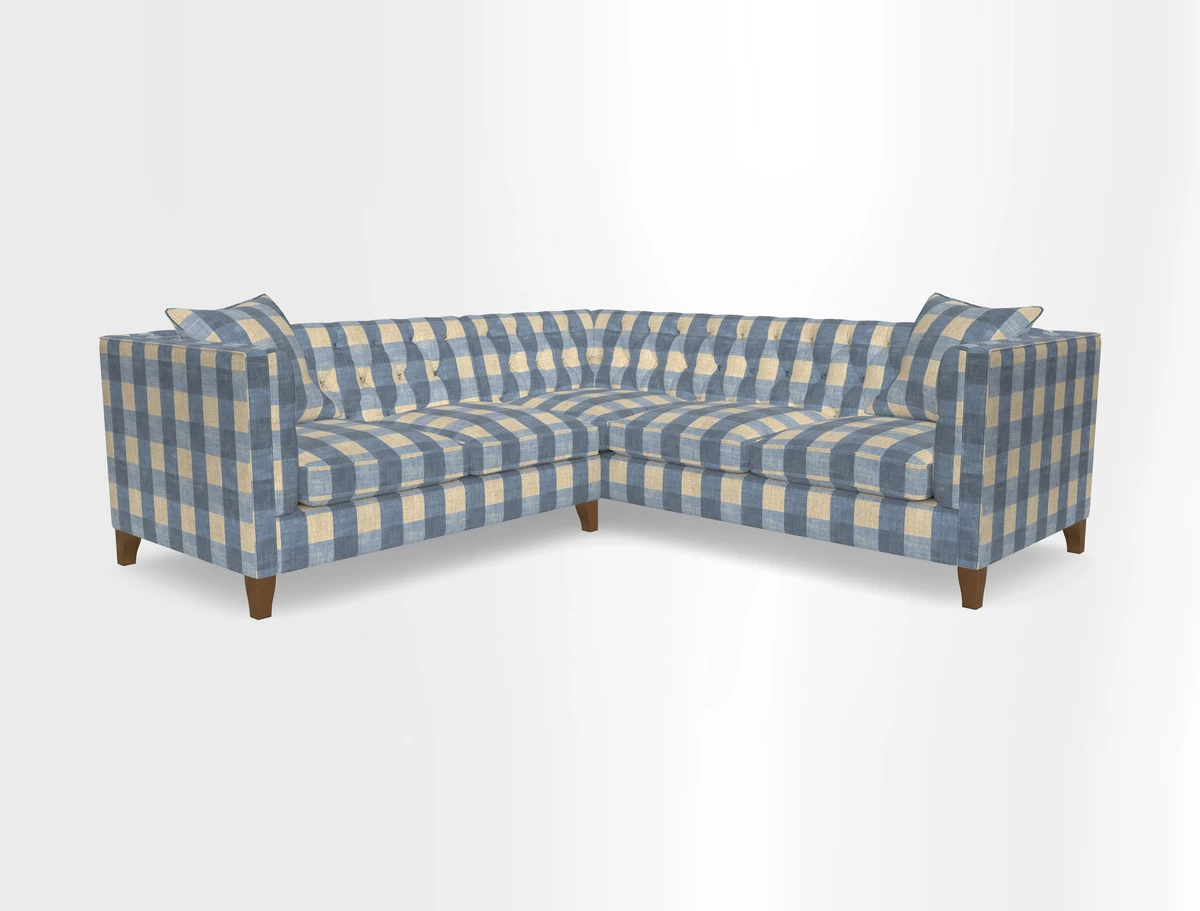 Haresfield Corner Sofa in Two Tone Plain Biscuit