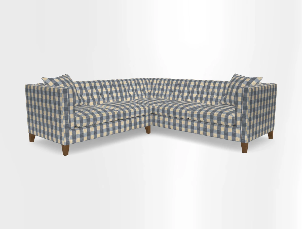 Haresfield Corner Sofa in Two Tone Plain Biscuit