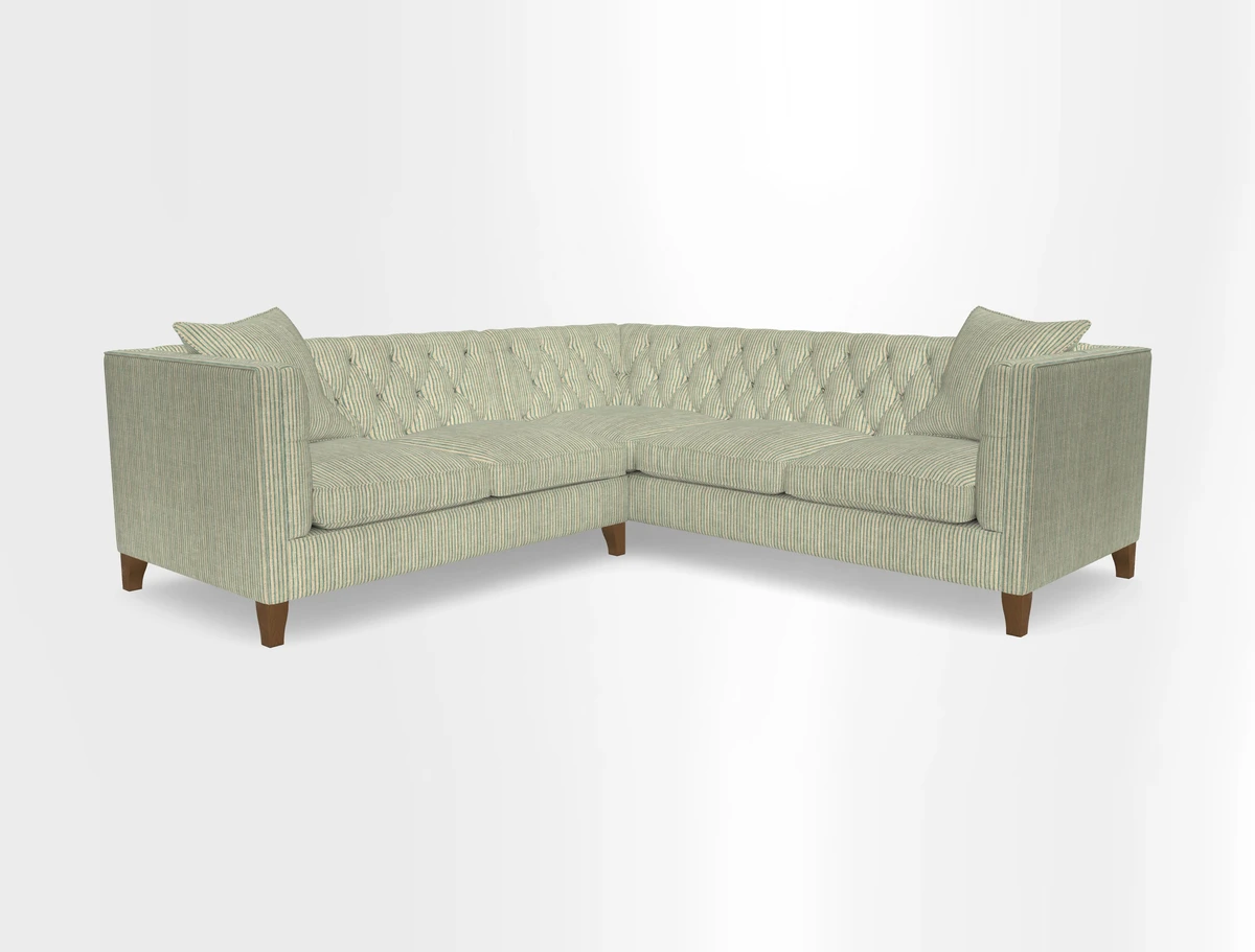 Haresfield Corner Sofa in Two Tone Plain Biscuit