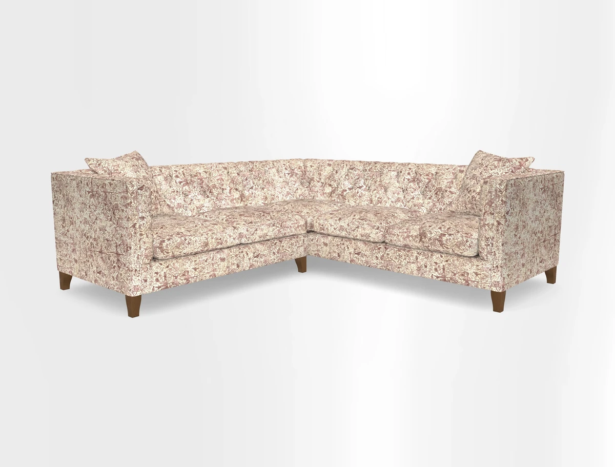 Haresfield Corner Sofa in Two Tone Plain Biscuit