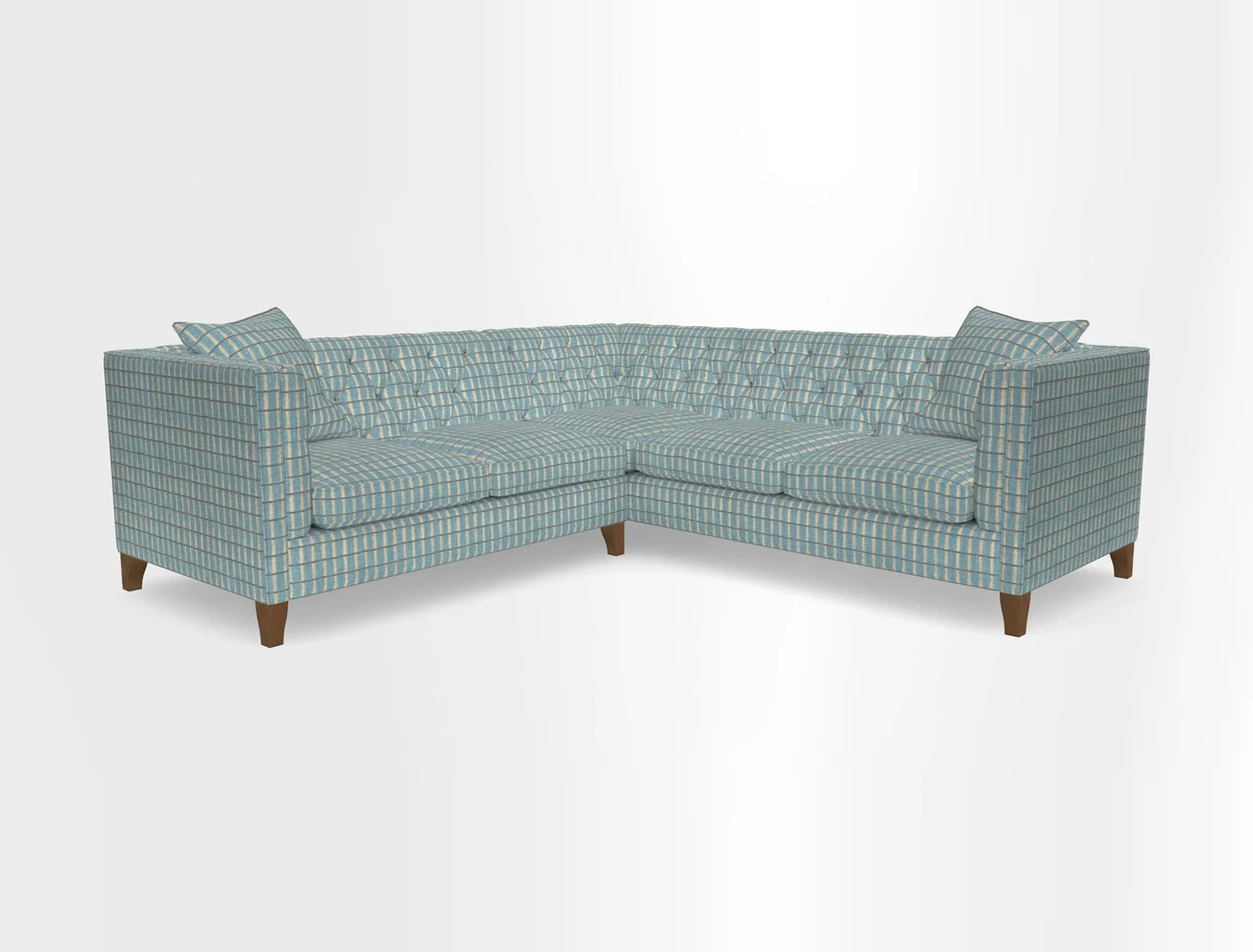 Haresfield Corner Sofa in Two Tone Plain Biscuit