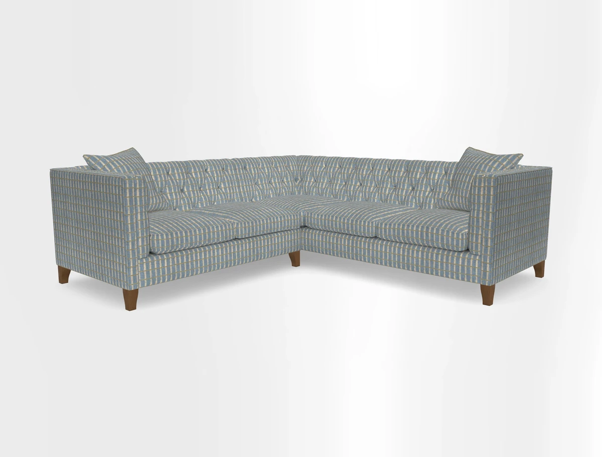 Haresfield Corner Sofa in Two Tone Plain Biscuit