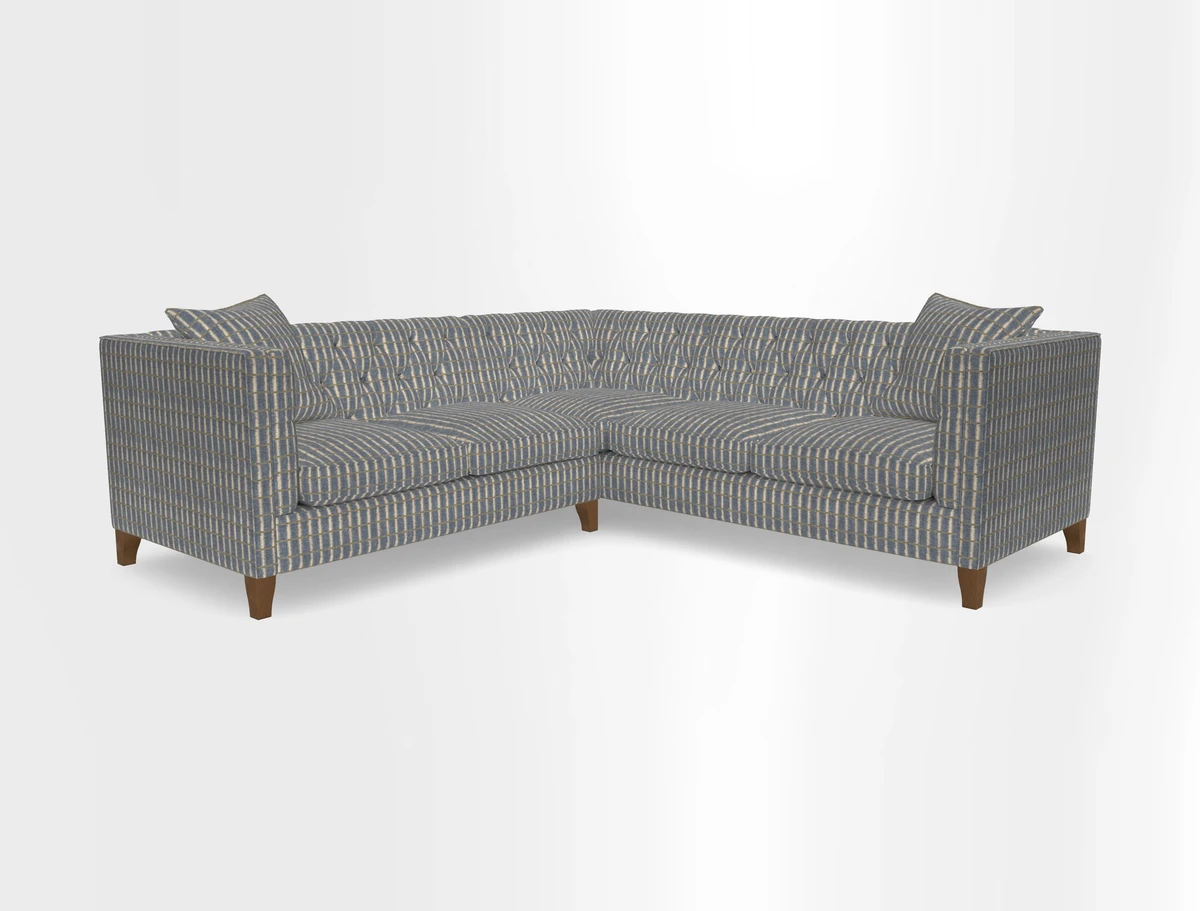 Haresfield Corner Sofa in Two Tone Plain Biscuit