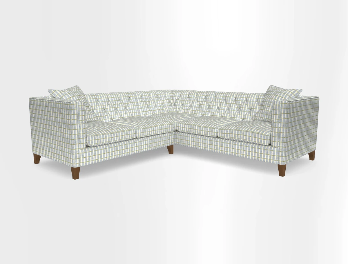 Haresfield Corner Sofa in Two Tone Plain Biscuit