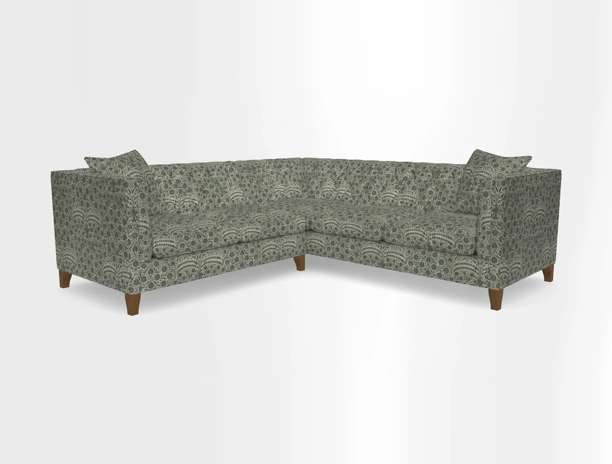 Haresfield Corner Sofa in Two Tone Plain Biscuit