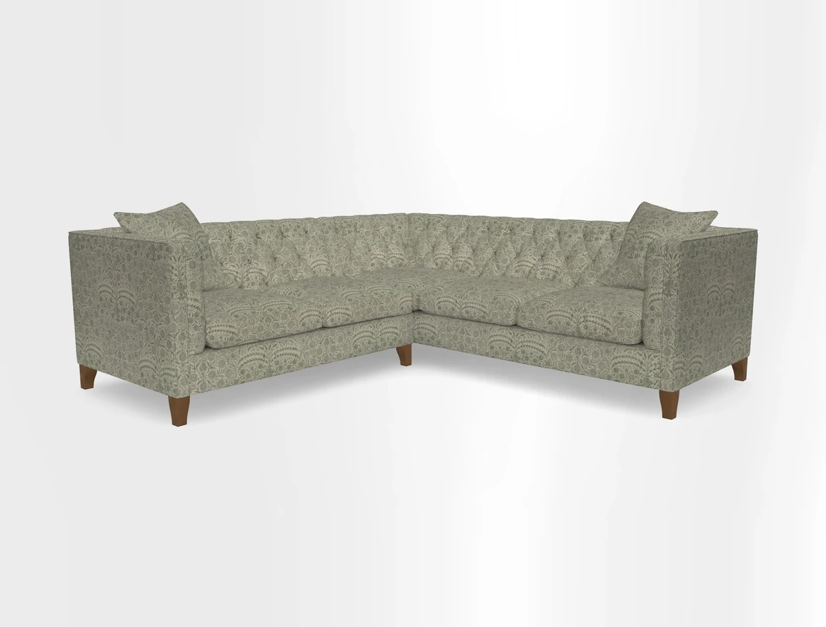 Haresfield Corner Sofa in Two Tone Plain Biscuit