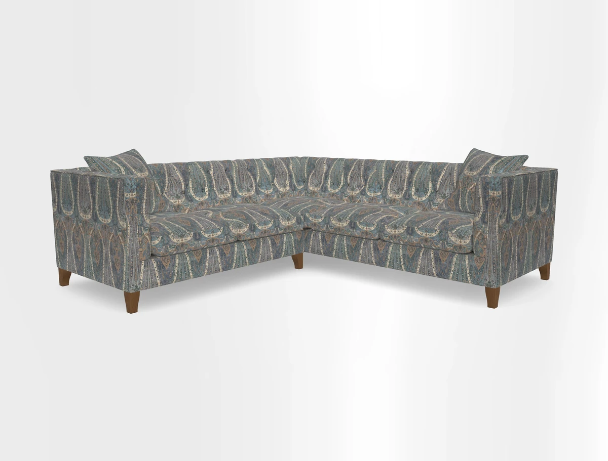 Haresfield Corner Sofa in Two Tone Plain Biscuit