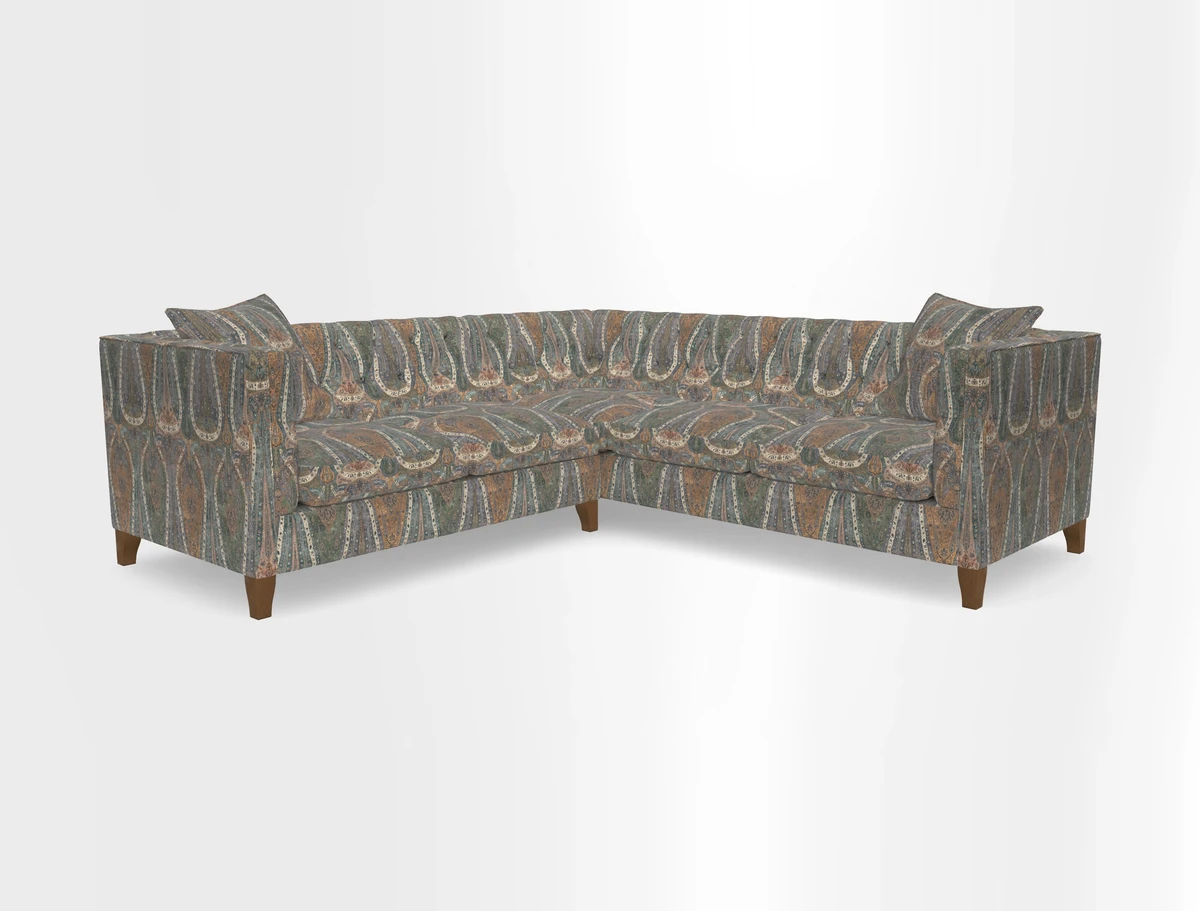 Haresfield Corner Sofa in Two Tone Plain Biscuit