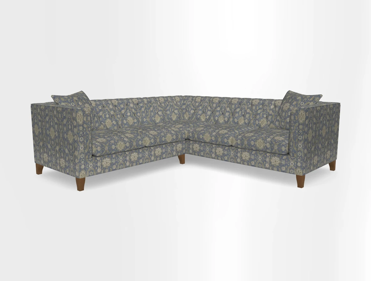 Haresfield Corner Sofa in Two Tone Plain Biscuit