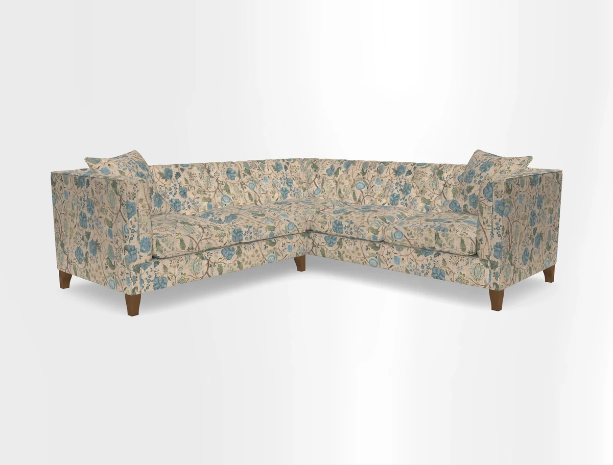 Haresfield Corner Sofa in Two Tone Plain Biscuit