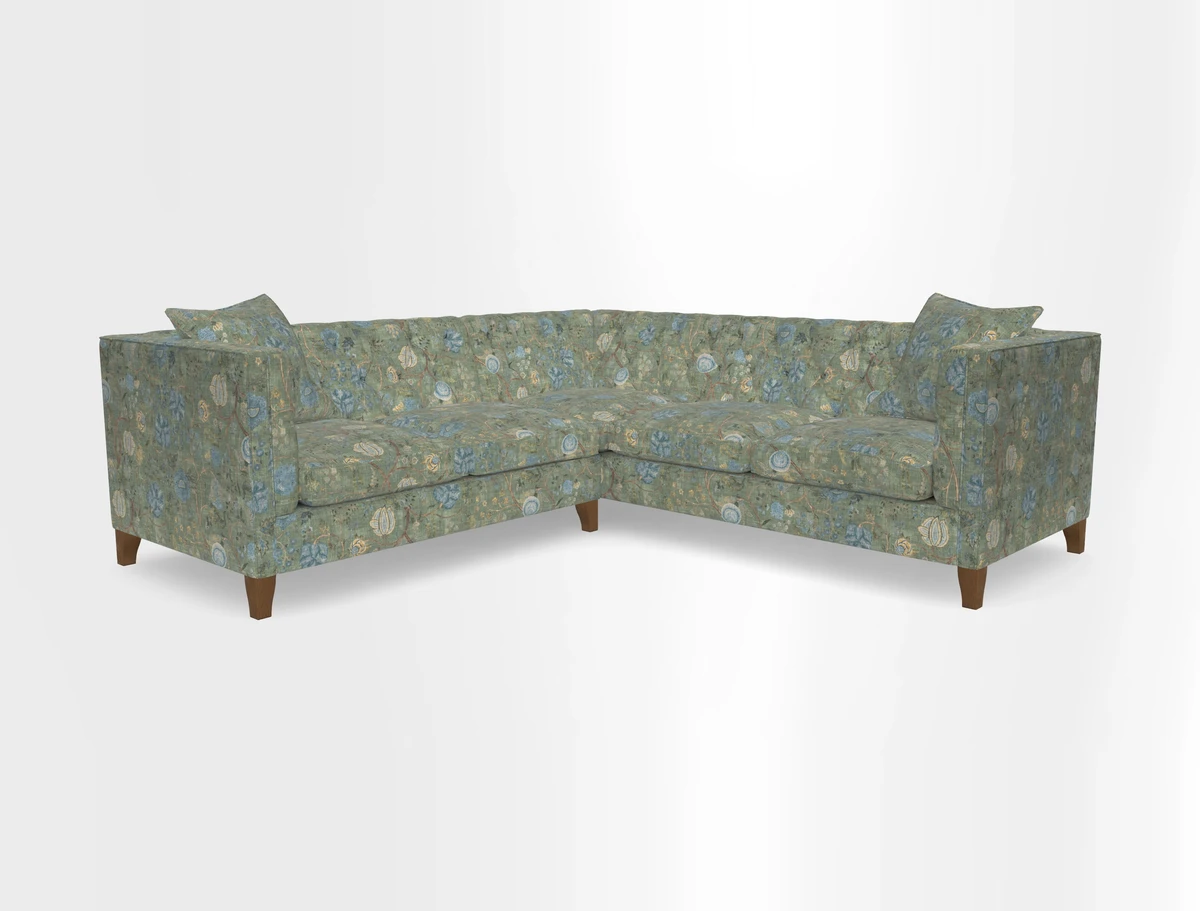 Haresfield Corner Sofa in Two Tone Plain Biscuit