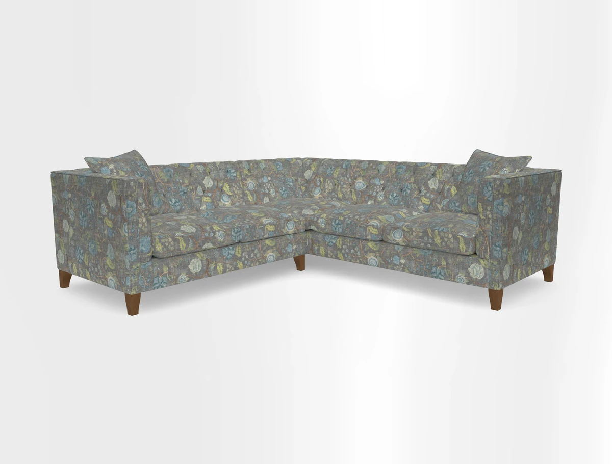 Haresfield Corner Sofa in Two Tone Plain Biscuit