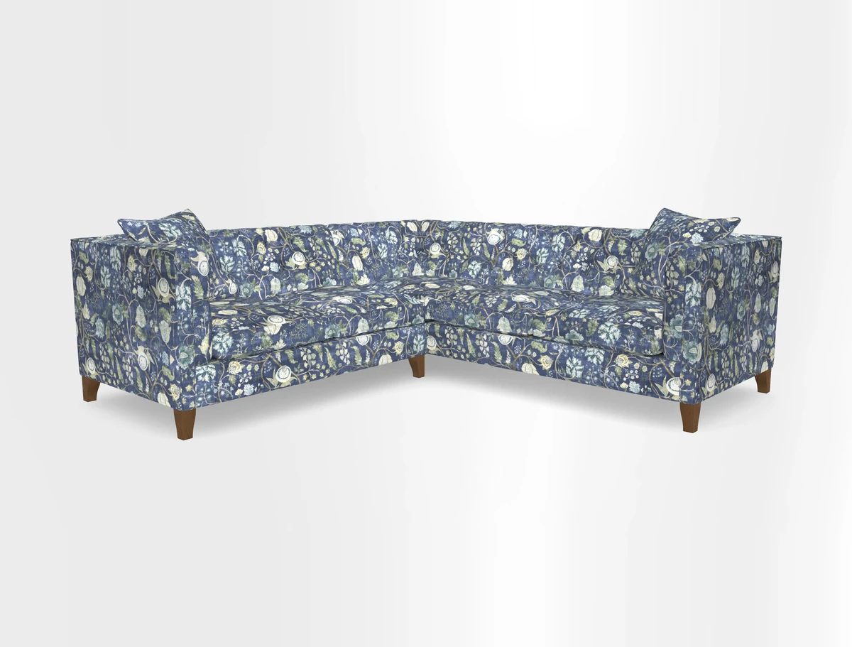 Haresfield Corner Sofa in Two Tone Plain Biscuit
