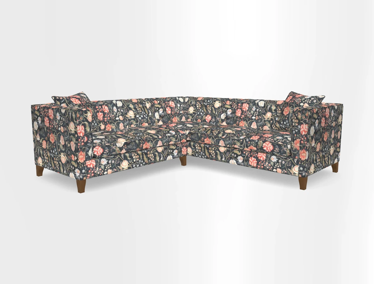 Haresfield Corner Sofa in Two Tone Plain Biscuit