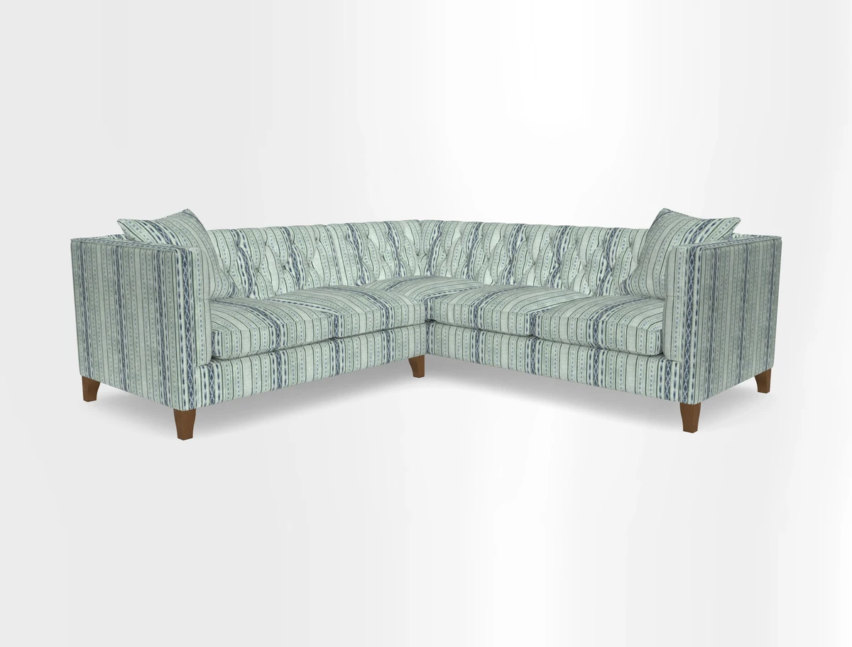 Haresfield Corner Sofa in Two Tone Plain Biscuit