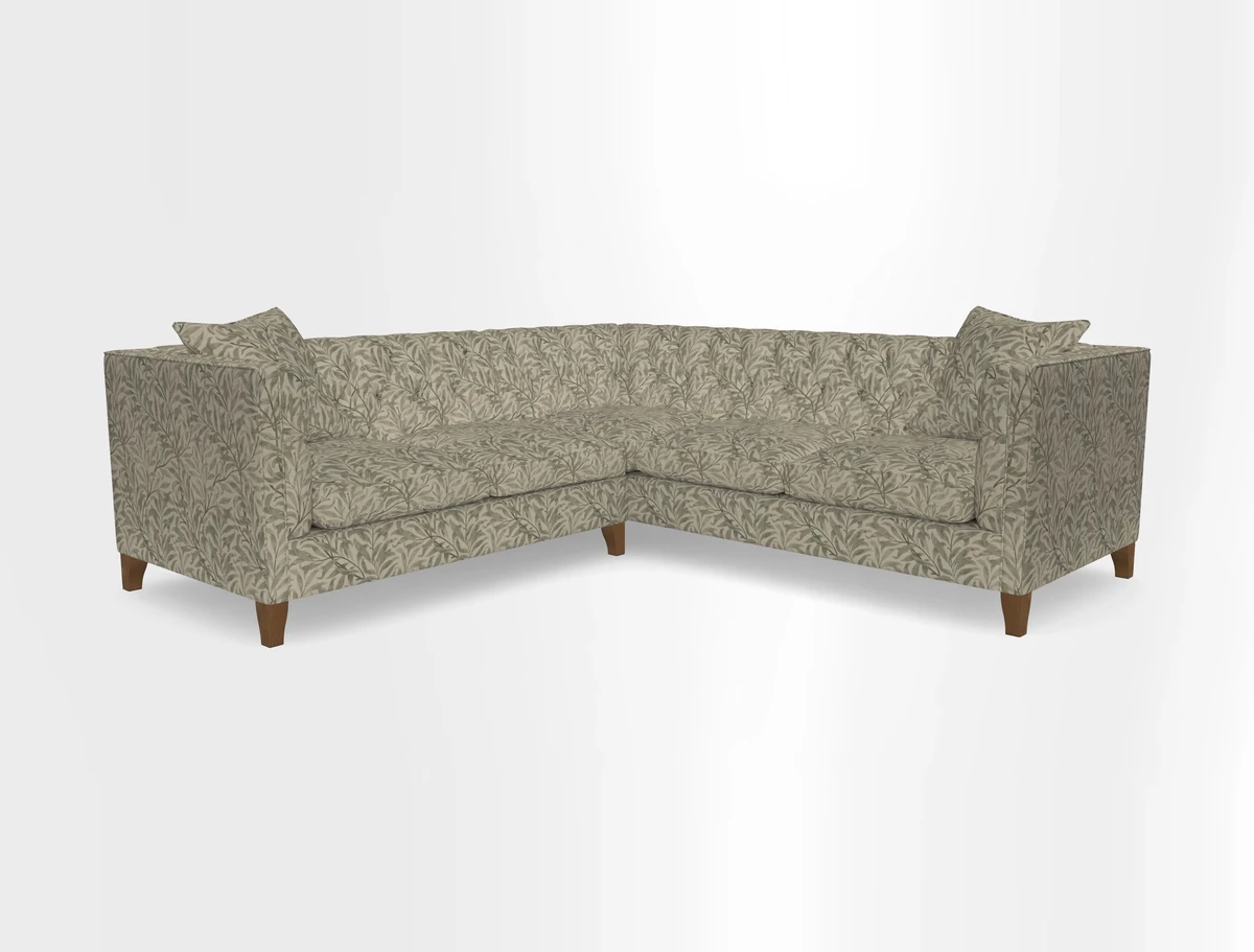 Haresfield Corner Sofa in Two Tone Plain Biscuit