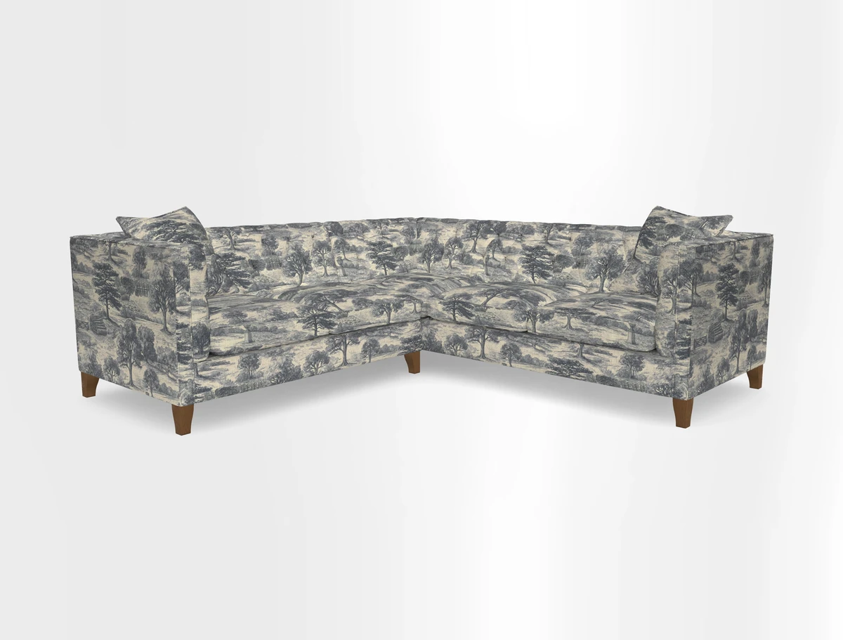 Haresfield Corner Sofa in Two Tone Plain Biscuit