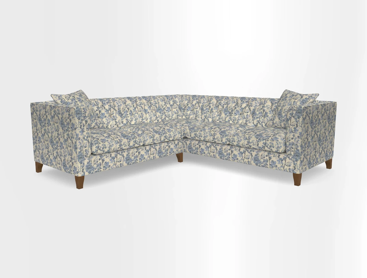 Haresfield Corner Sofa in Two Tone Plain Biscuit