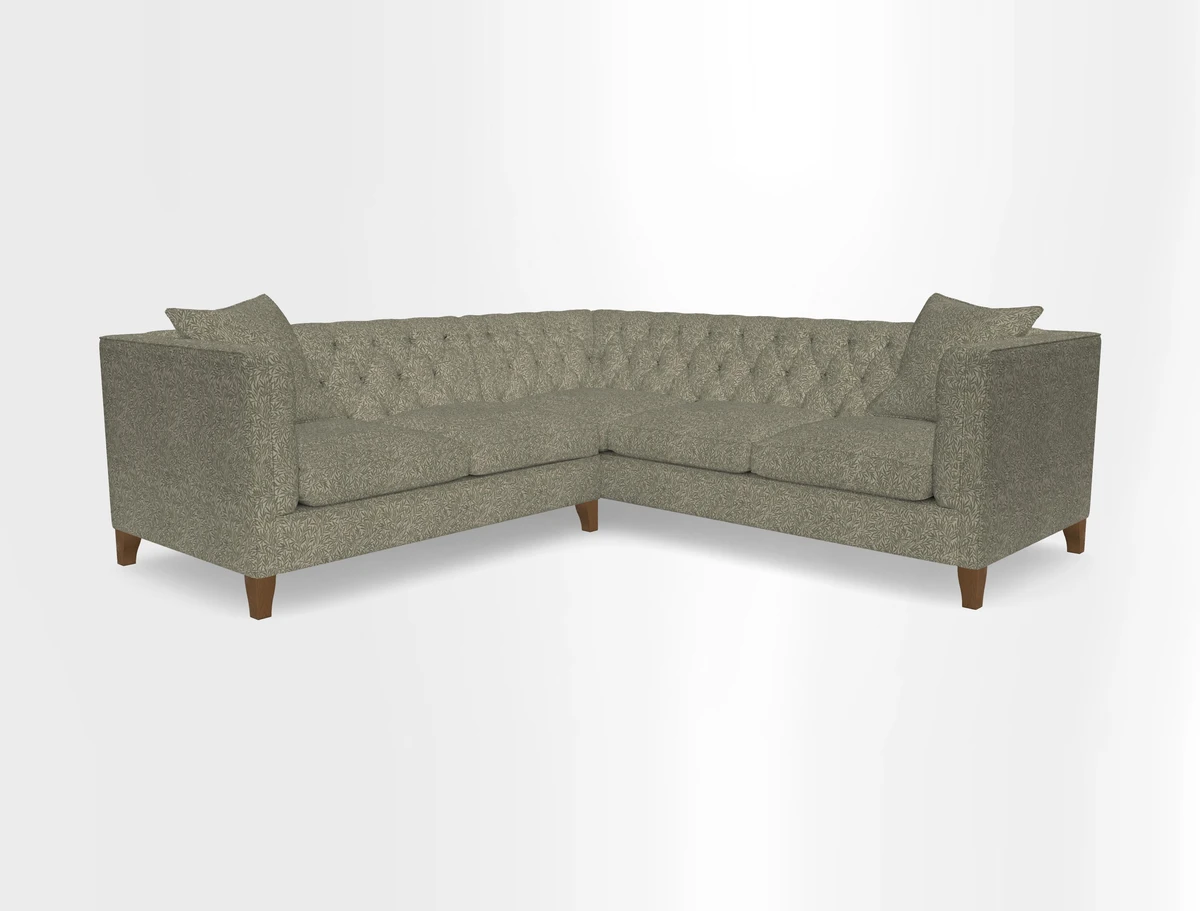 Haresfield Corner Sofa in Two Tone Plain Biscuit
