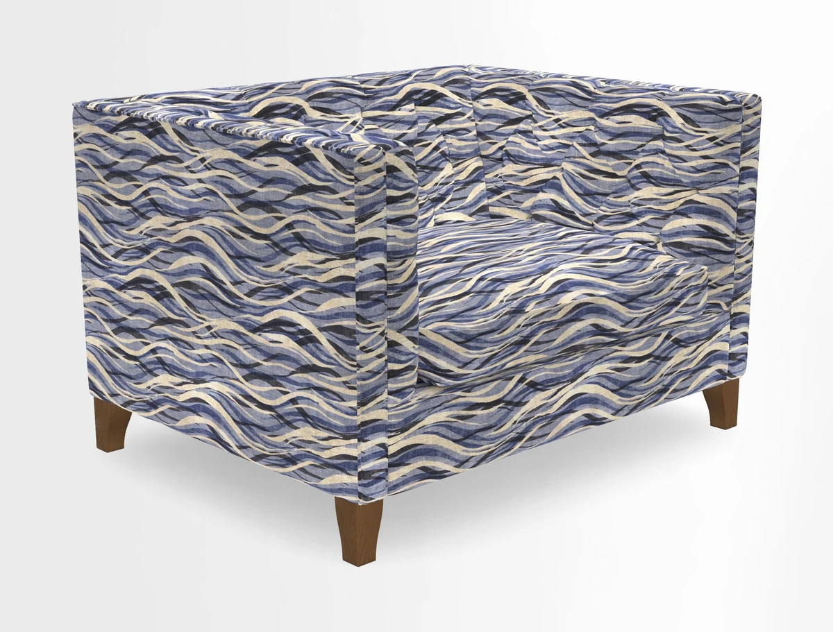 Haresfield Snuggler Dipped Arms in Mohair Lichen Seat Cushion in RHS Gertrude Jekyll Meadow Flower Olive and Scatters in RHS Gertrude Jekyll Folklore Olive