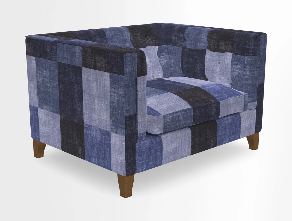 Haresfield Snuggler Dipped Arms in Mohair Lichen Seat Cushion in RHS Gertrude Jekyll Meadow Flower Olive and Scatters in RHS Gertrude Jekyll Folklore Olive