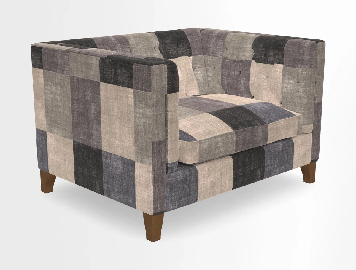 Haresfield Snuggler Dipped Arms in Mohair Lichen Seat Cushion in RHS Gertrude Jekyll Meadow Flower Olive and Scatters in RHS Gertrude Jekyll Folklore Olive