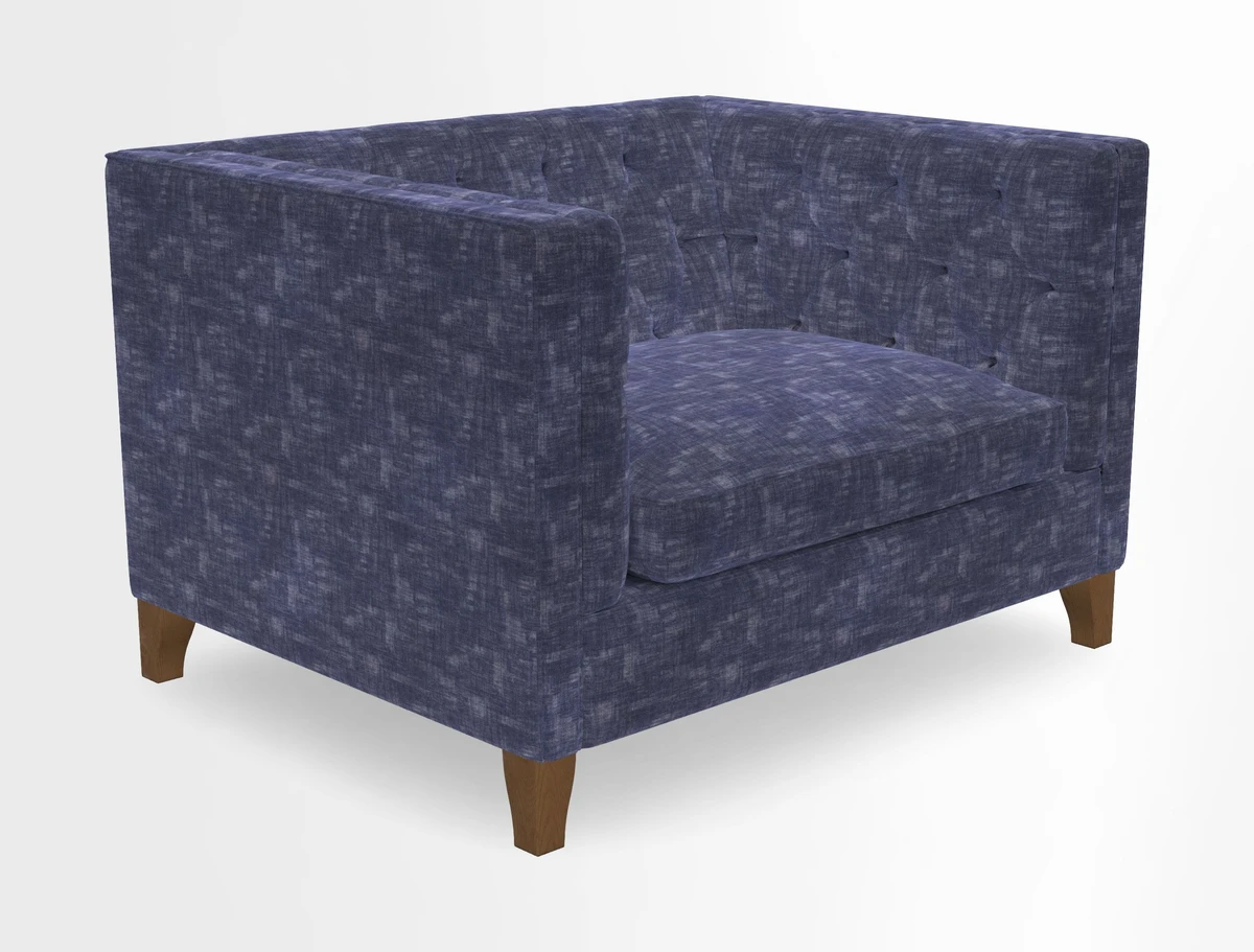 Haresfield Snuggler Dipped Arms in Mohair Lichen Seat Cushion in RHS Gertrude Jekyll Meadow Flower Olive and Scatters in RHS Gertrude Jekyll Folklore Olive