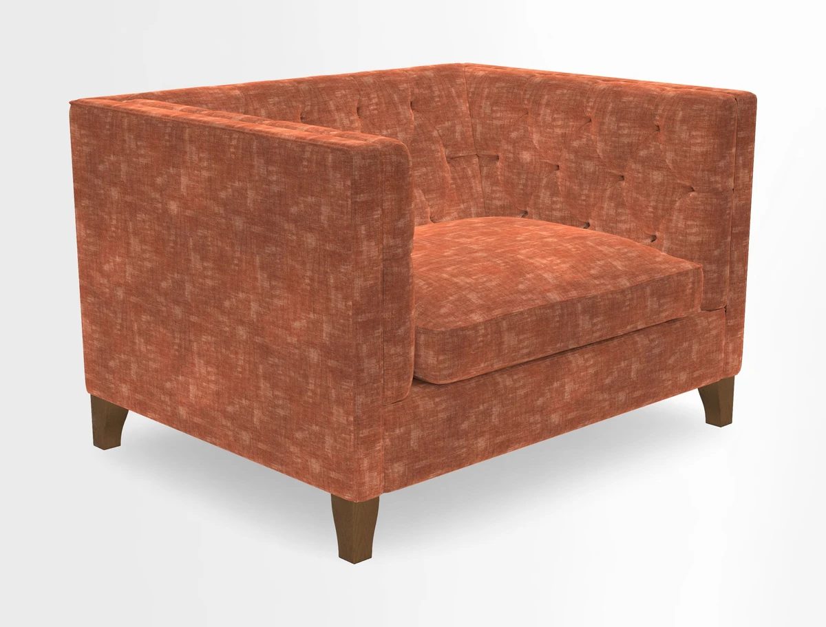 Haresfield Snuggler Dipped Arms in Mohair Lichen Seat Cushion in RHS Gertrude Jekyll Meadow Flower Olive and Scatters in RHS Gertrude Jekyll Folklore Olive