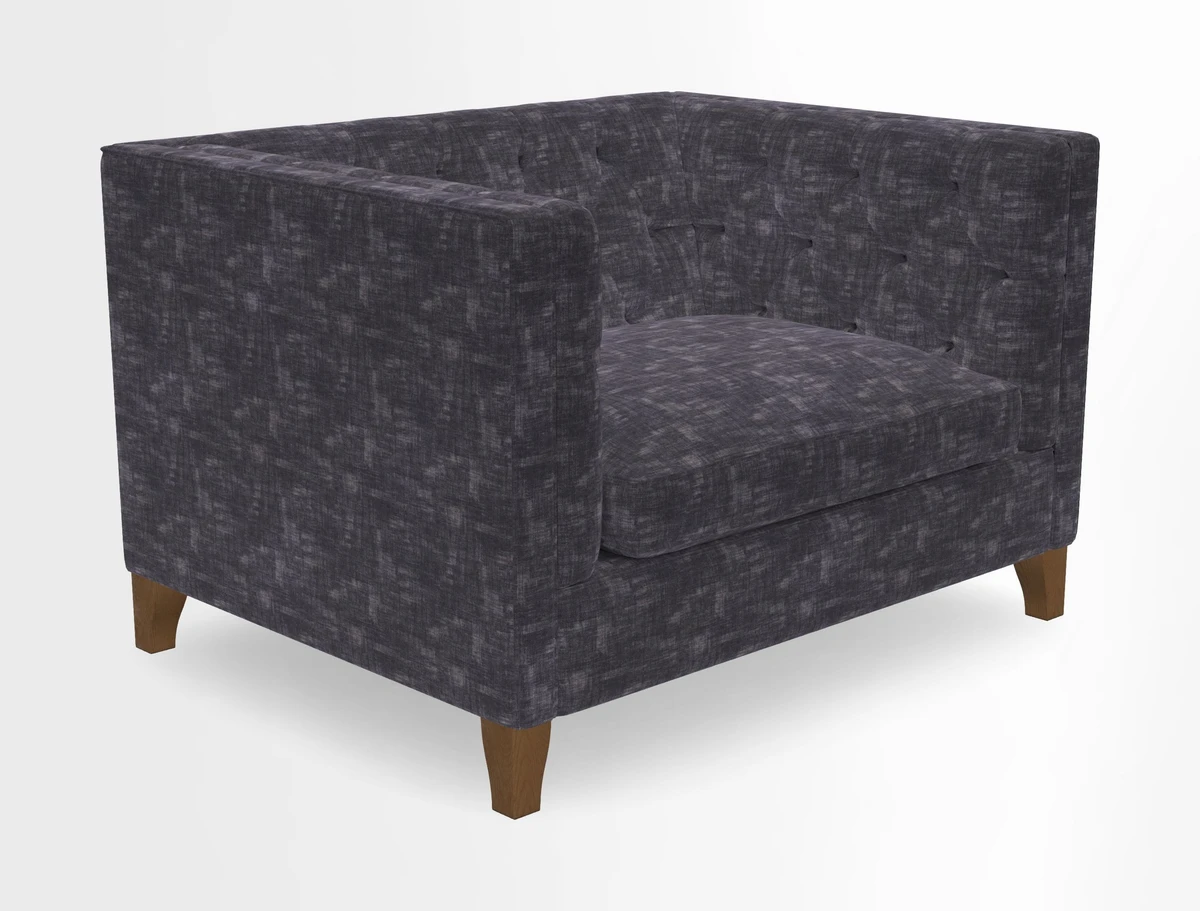 Haresfield Snuggler Dipped Arms in Mohair Lichen Seat Cushion in RHS Gertrude Jekyll Meadow Flower Olive and Scatters in RHS Gertrude Jekyll Folklore Olive