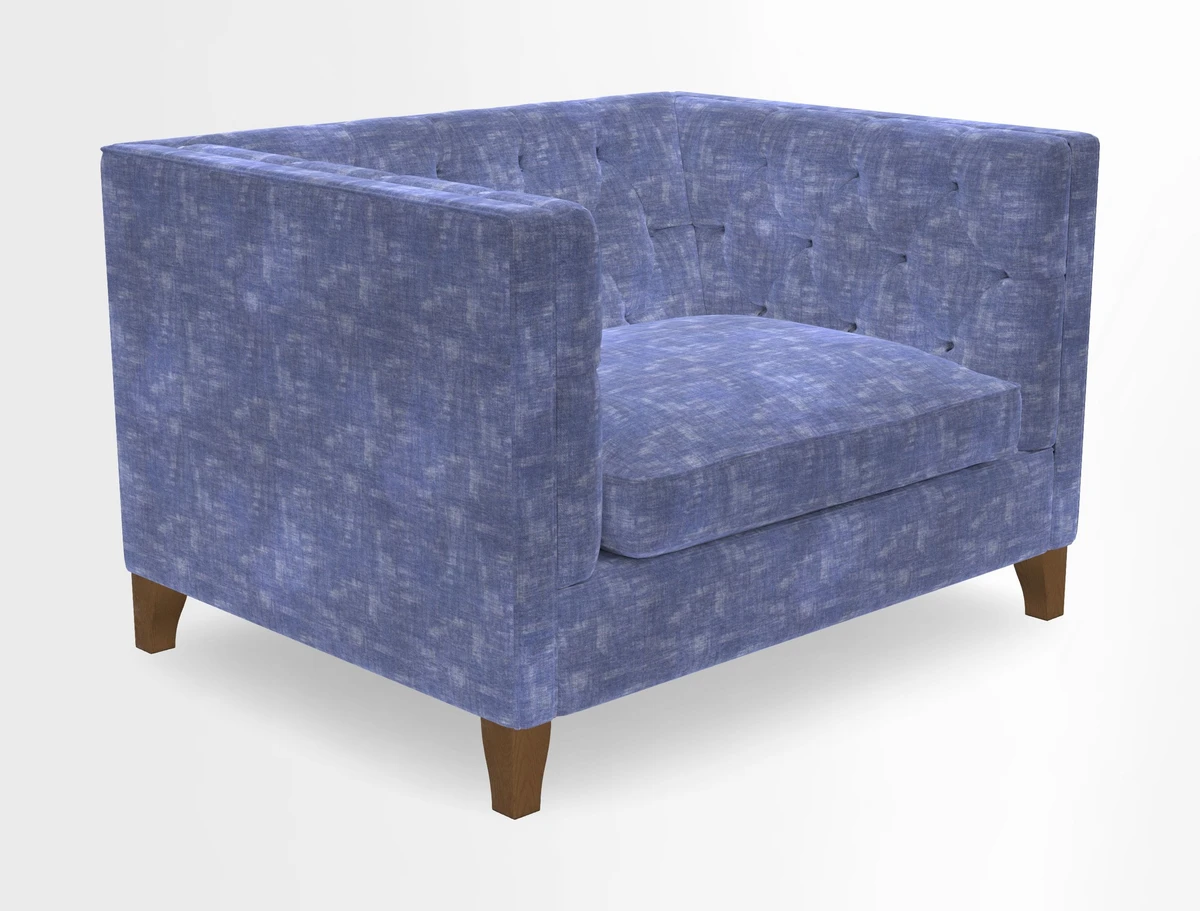 Haresfield Snuggler Dipped Arms in Mohair Lichen Seat Cushion in RHS Gertrude Jekyll Meadow Flower Olive and Scatters in RHS Gertrude Jekyll Folklore Olive
