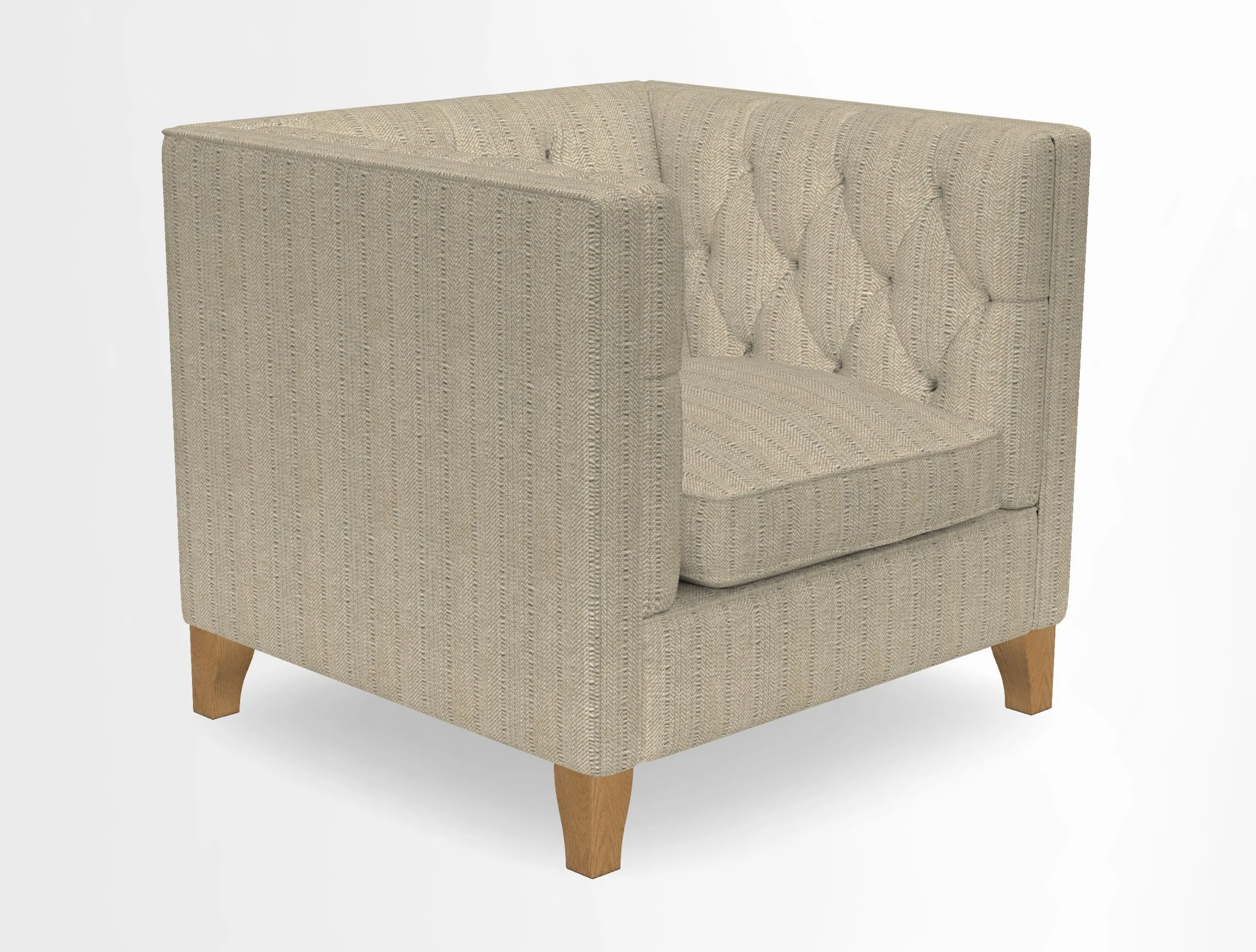 Haresfield Chair in Two Tone Plain Biscuit