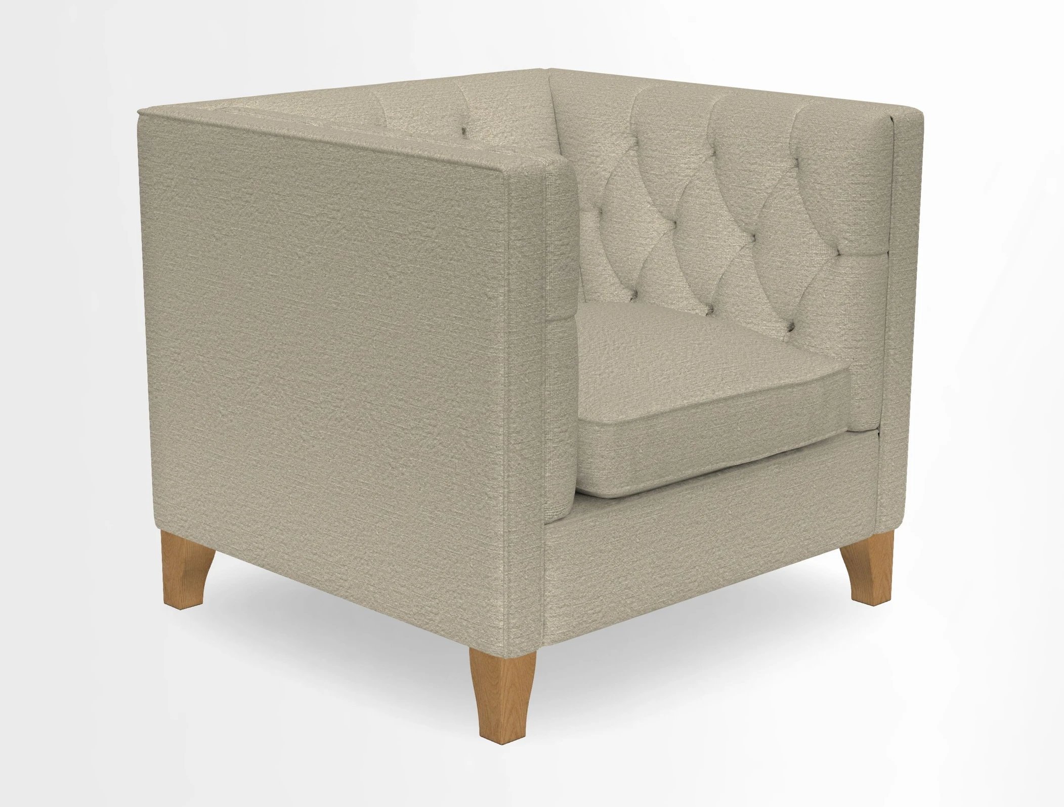 Haresfield Chair in Two Tone Plain Biscuit