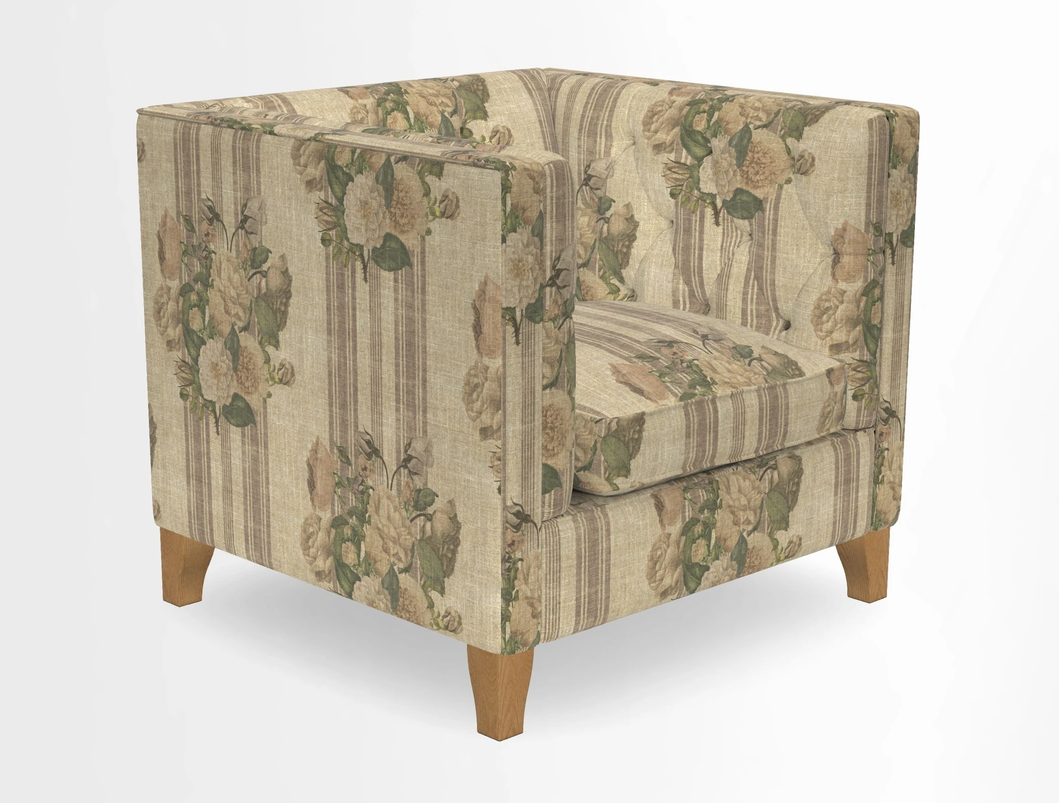 Haresfield Chair in Two Tone Plain Biscuit