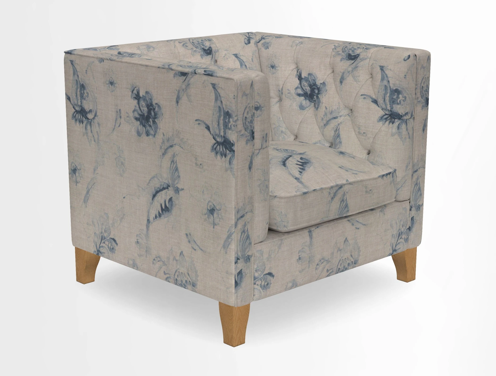 Haresfield Chair in Two Tone Plain Biscuit