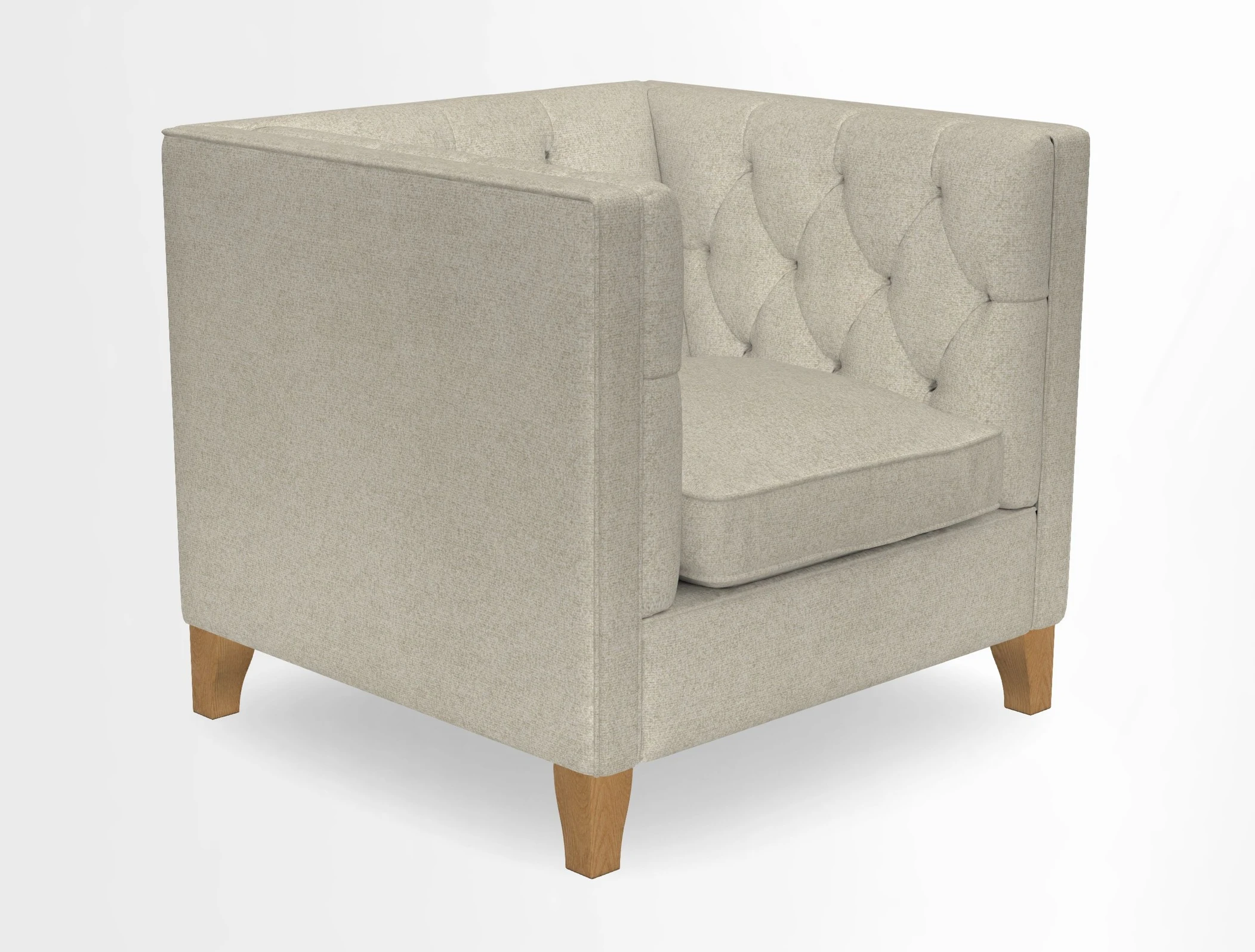 Haresfield Chair in Two Tone Plain Biscuit
