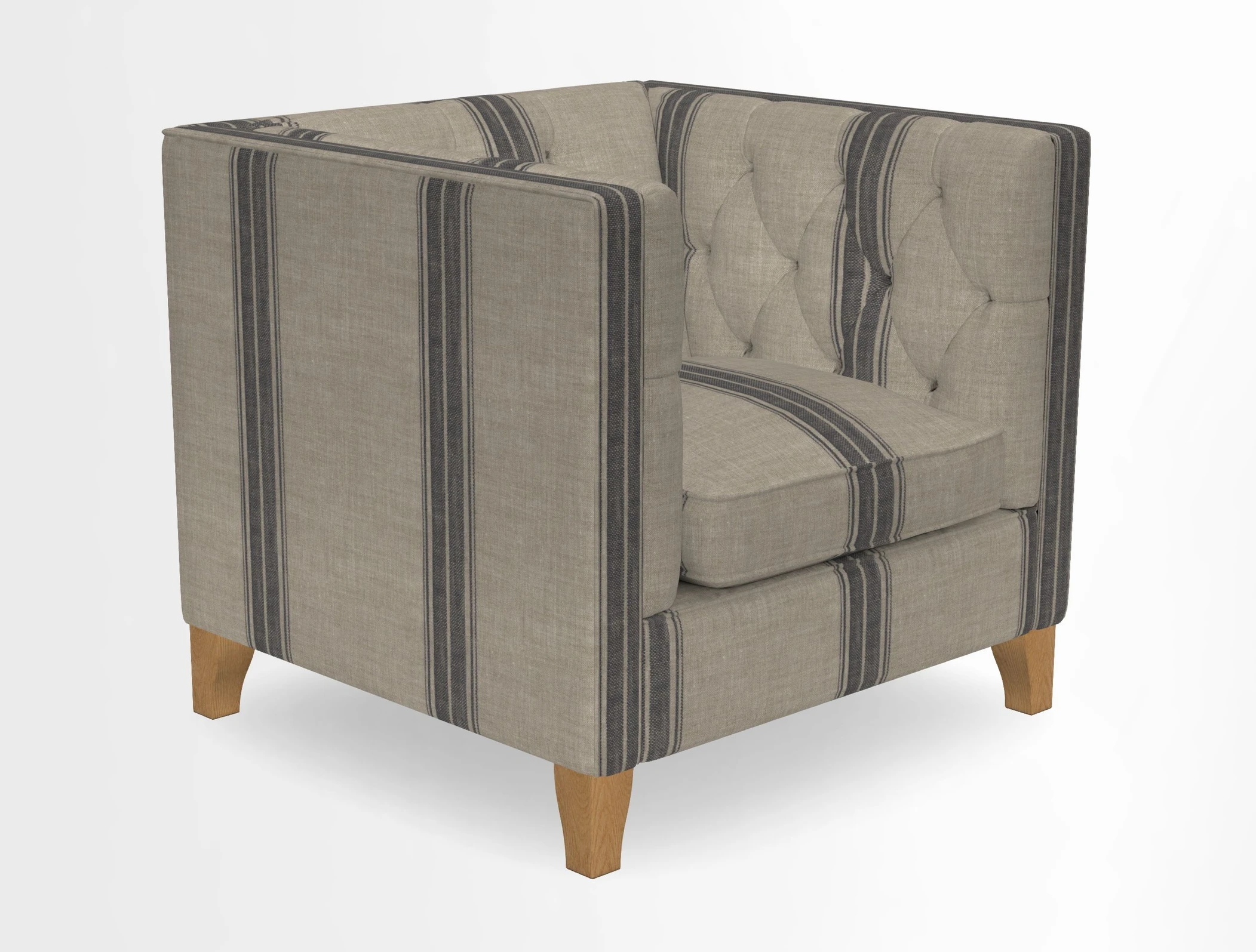 Haresfield Chair in Two Tone Plain Biscuit