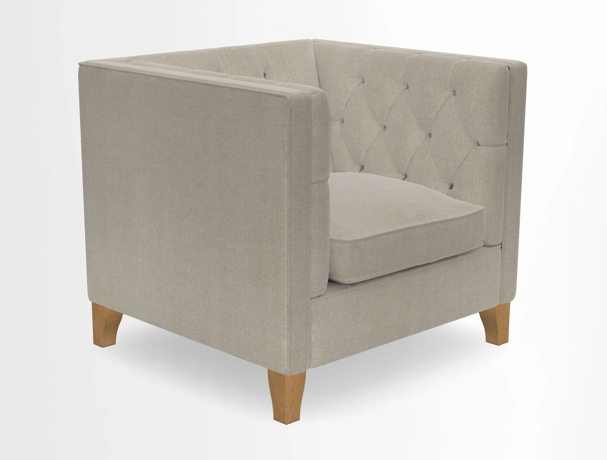 Haresfield Chair in Two Tone Plain Biscuit