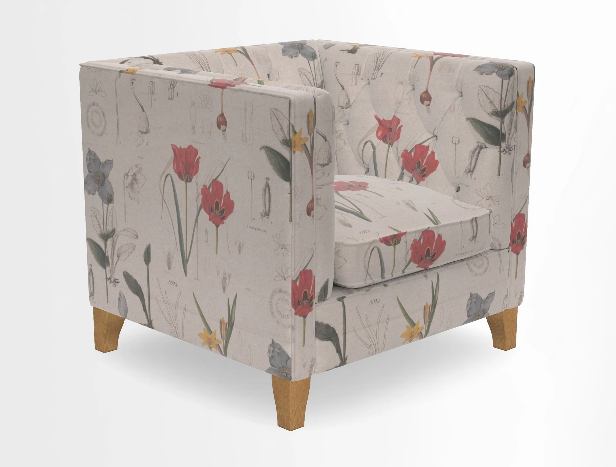Haresfield Chair in Two Tone Plain Biscuit