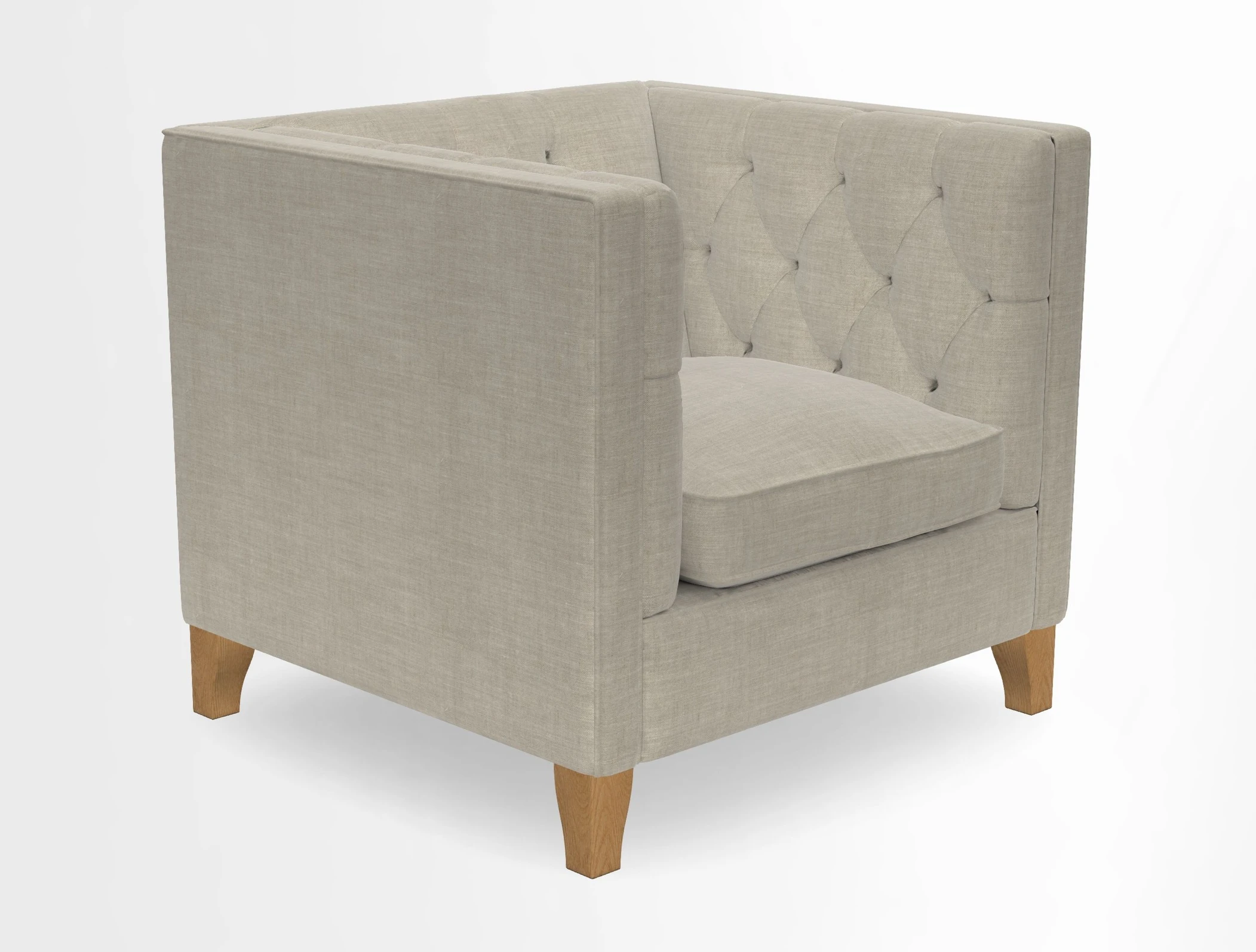 Haresfield Chair in Two Tone Plain Biscuit