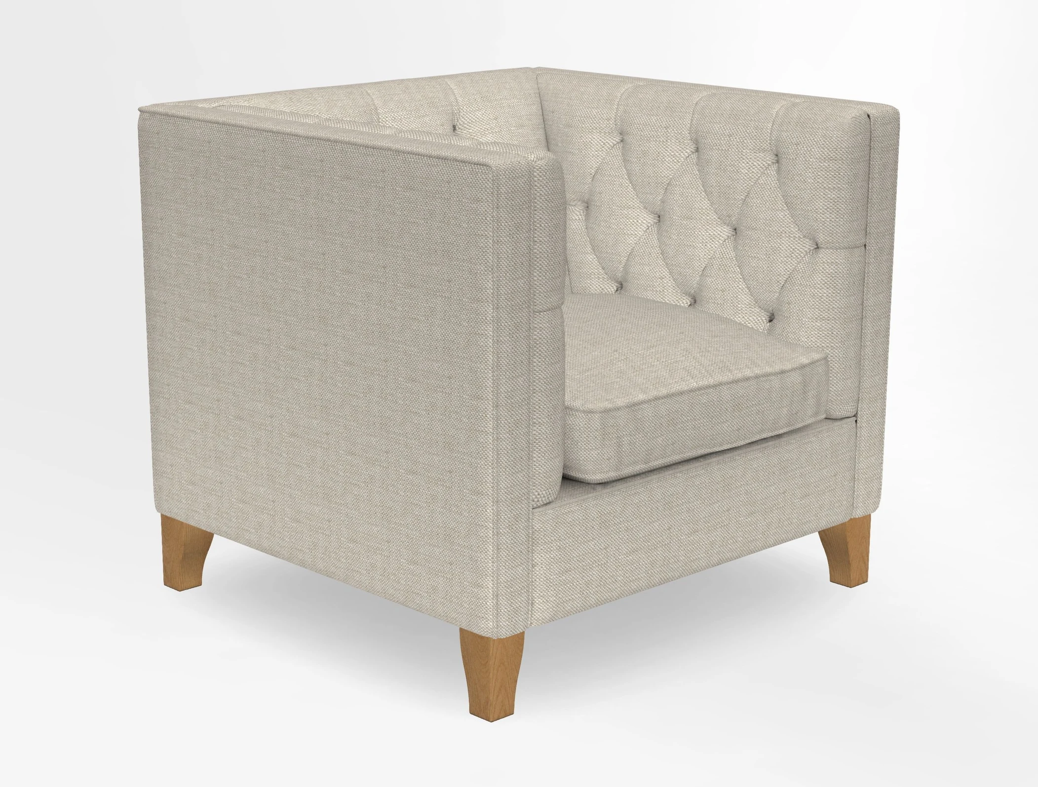 Haresfield Chair in Two Tone Plain Biscuit
