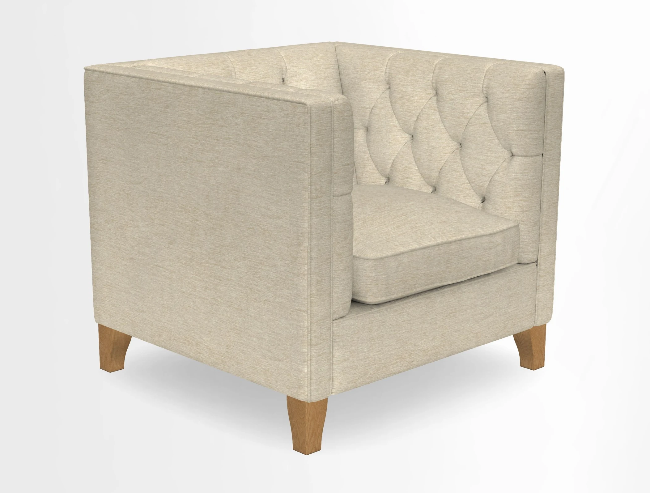 Haresfield Chair in Two Tone Plain Biscuit